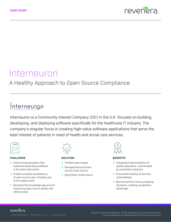 Interneuron’s Healthy Approach to Open Source Compliance Management