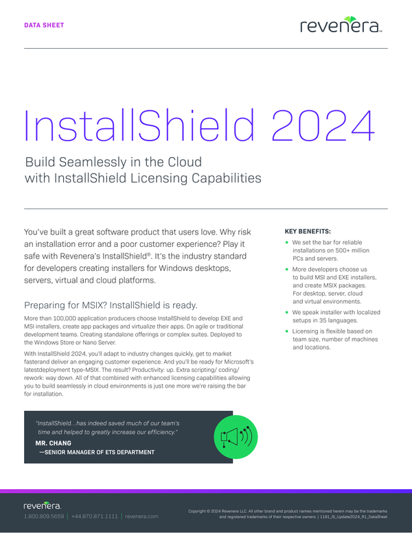 Datasheet InstallShield