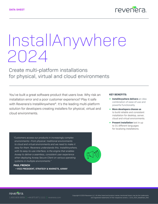 Datasheet InstallAnywhere