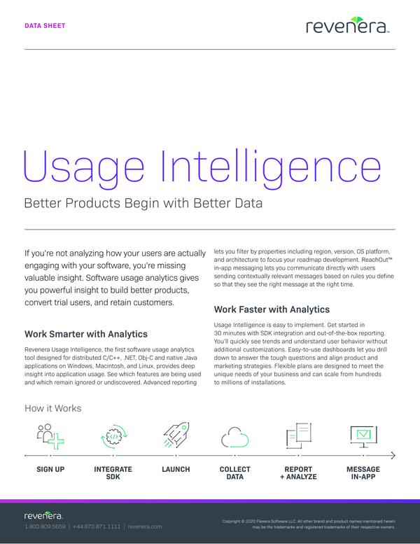 Usage Intelligence Data Sheet