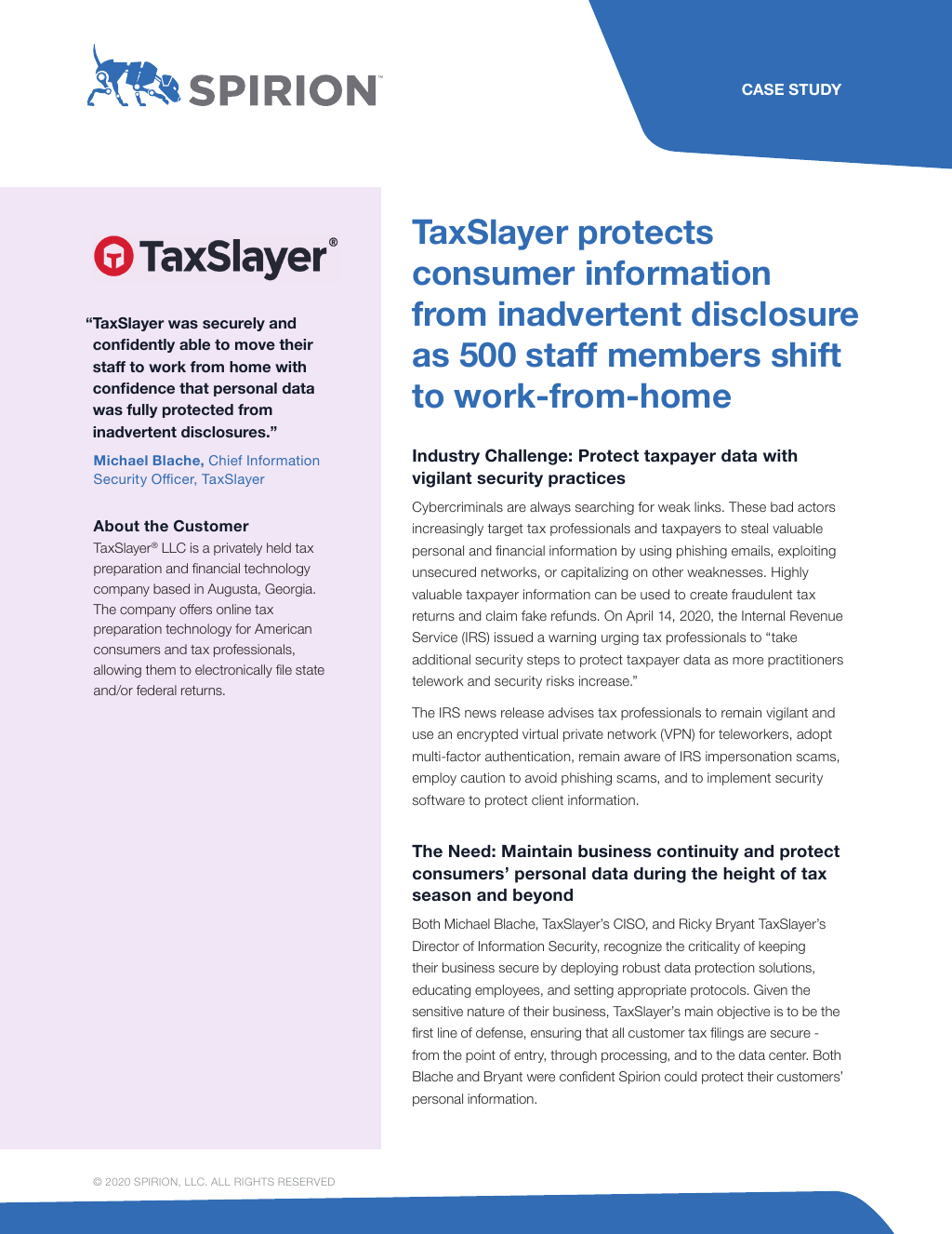 Case Study: TaxSlayer