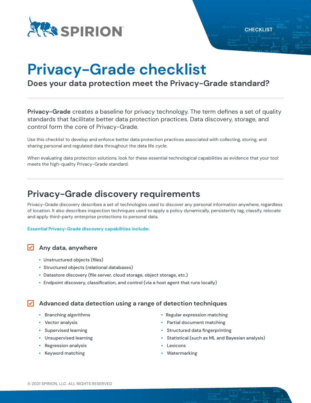 Privacy-Grade™ Checklist