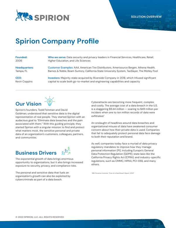 Spirion Company Overview