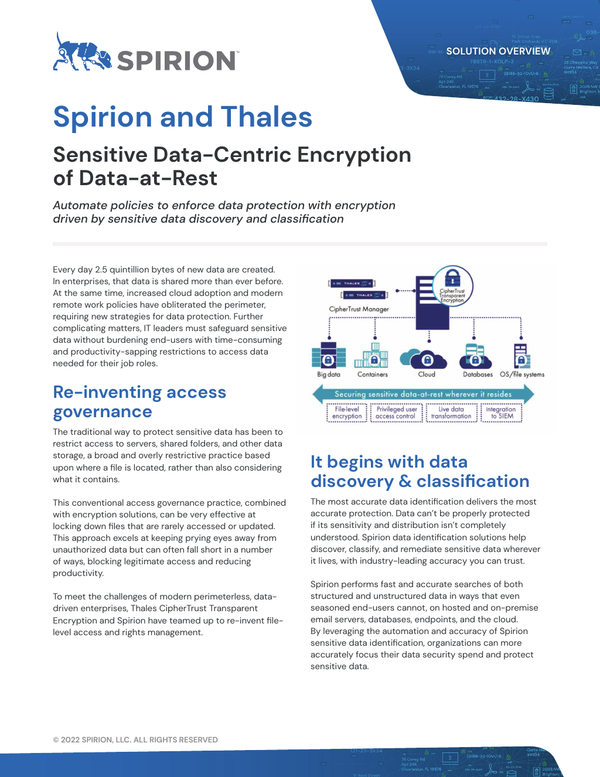 Spirion + Thales