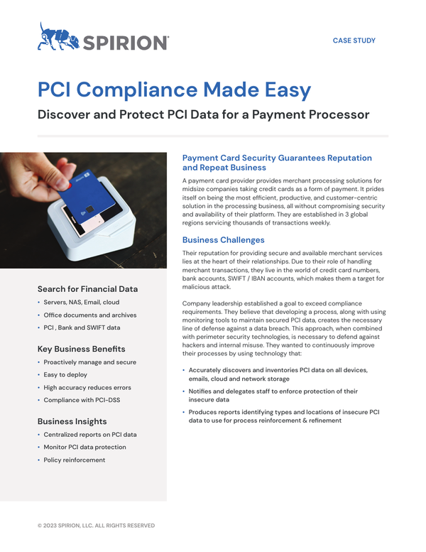 Case Study: PCI Compliance Made Easy with Data Discovery