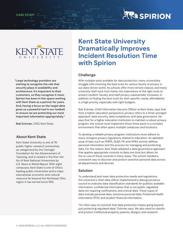 Spirion Case Study:  Kent State