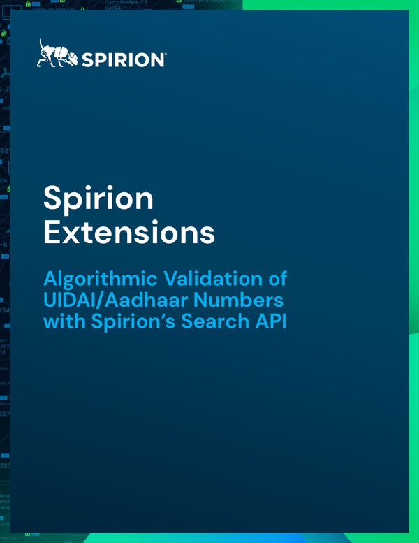 Spirion Extensions Algorithmic Validation of UIDAI/Aadhaar Numbers with Spirion Search API