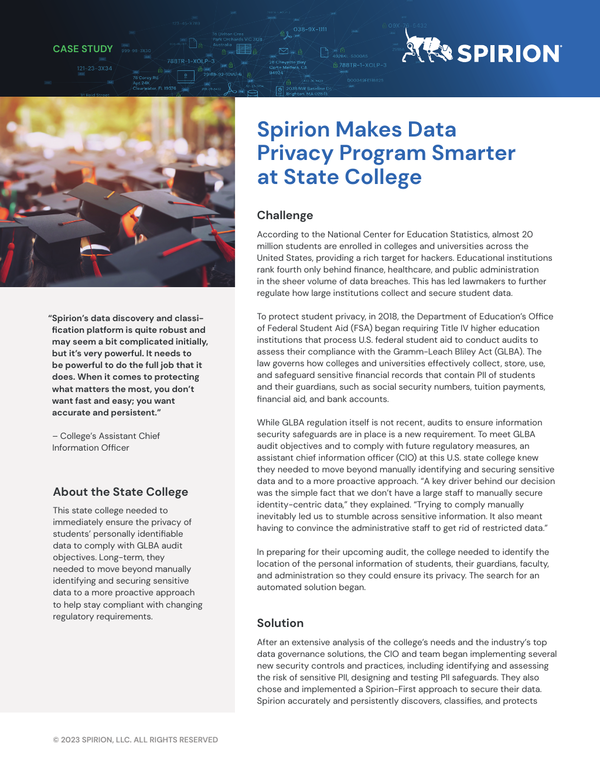 Spirion Case Study: State College