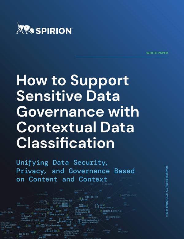 How to support sensitive data governance with contextual data classification