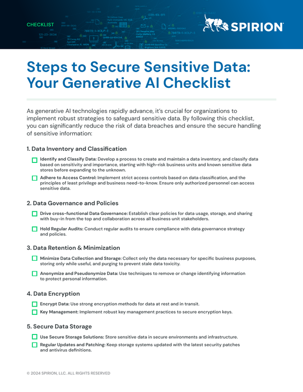 11 Steps to Secure Sensitive Data: Your Generative AI Checklist