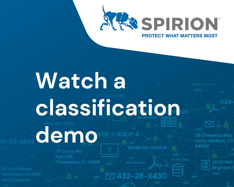 Demo: Spirion Persistent Classification