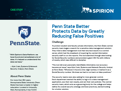 Spirion Case Study: Penn State