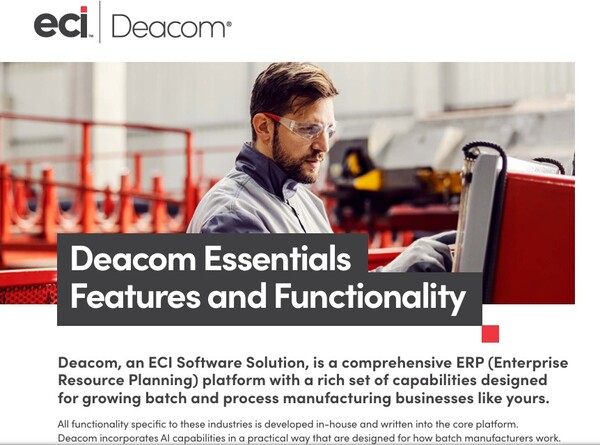 Deacom Essentials Features and Functionality | ECI Software Solutions