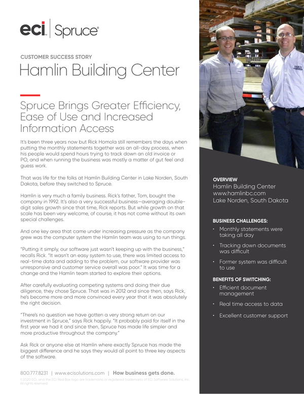 Hamlin Building Center Case Study