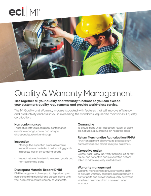 Quality & Warranty Management