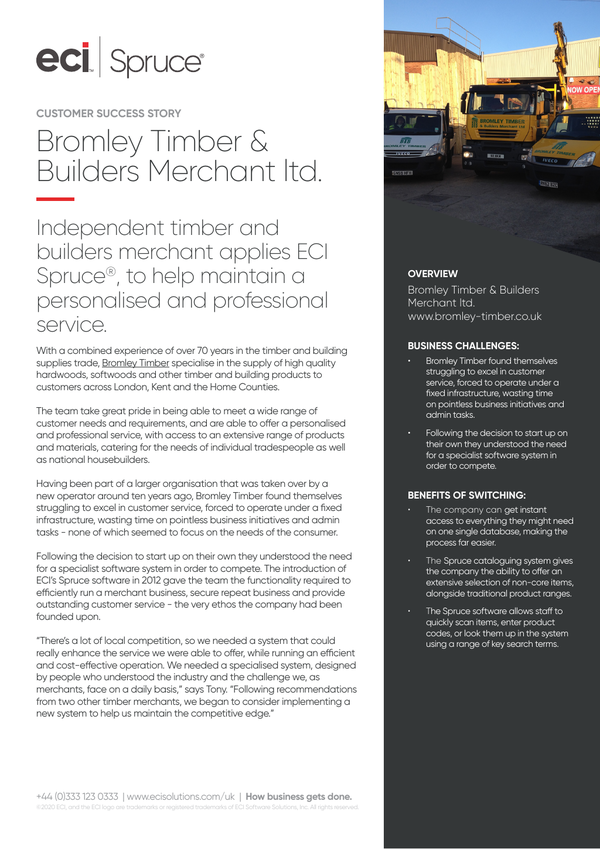 Bromley Timber Customer Success Story