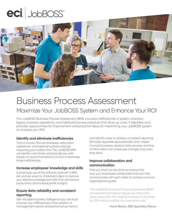 JobBOSS Business Process Assessment Factsheet