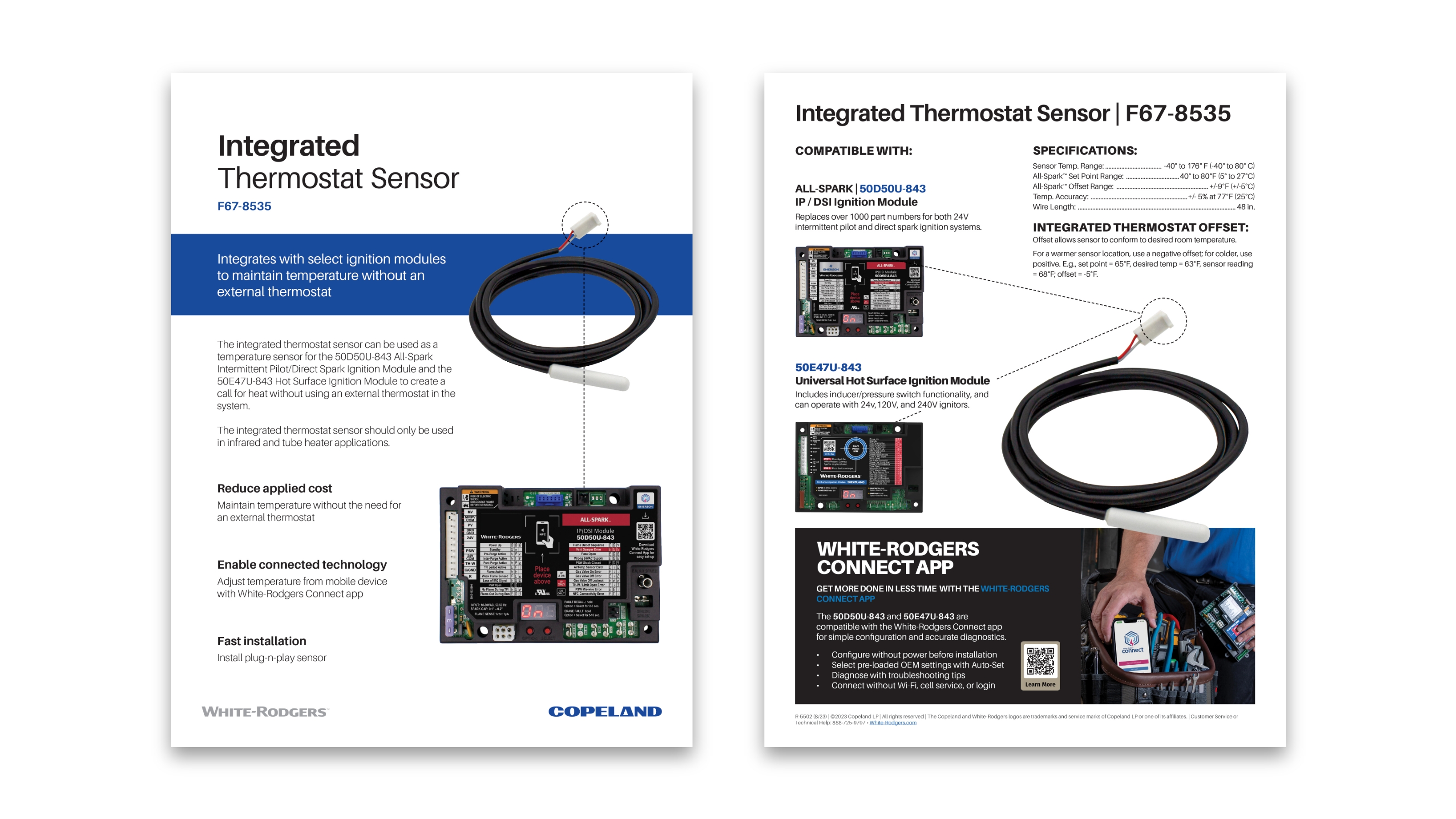 Integrated Thermostat Sensor Spec Sheet