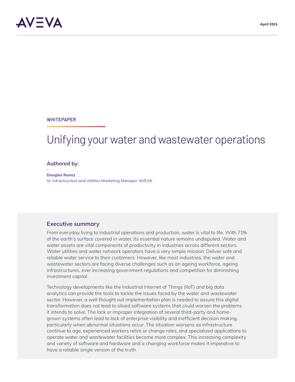 [White Paper] Unifying Your Water and Wastewater Operations