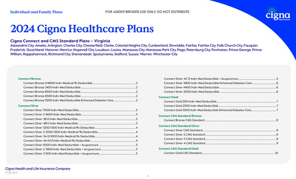 Cigna Healthcare Producer Plan Compare VA