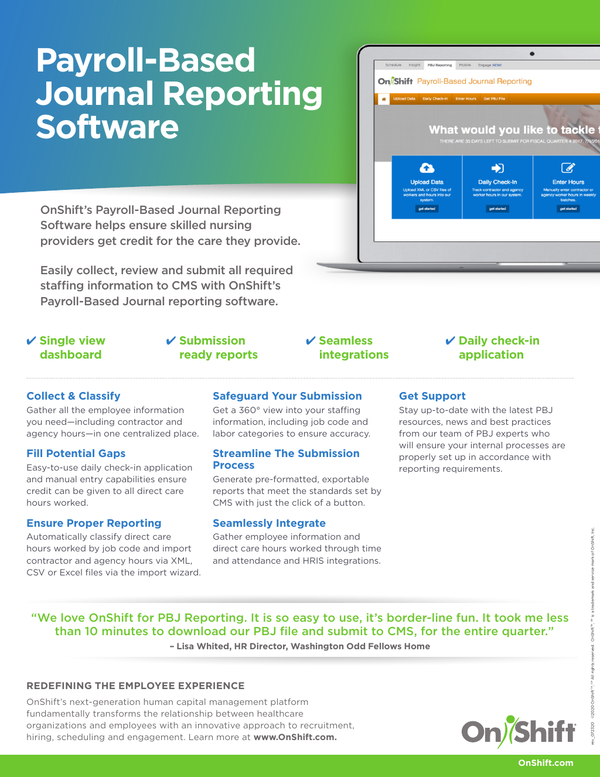 OnShift PayrollBased Journal Product Brief