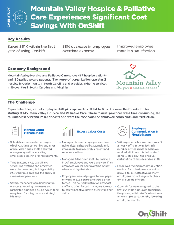 Mountain Valley Hospice & Palliative Care Experiences Significant Cost ...