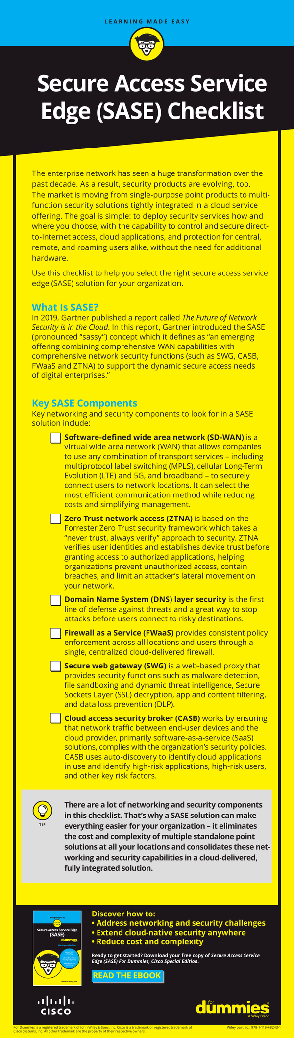 NEW: Secure Access Service Edge (SASE) For Dummies Checklist