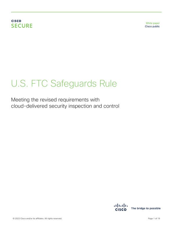 U.S FTC Safeguards Rule White Paper