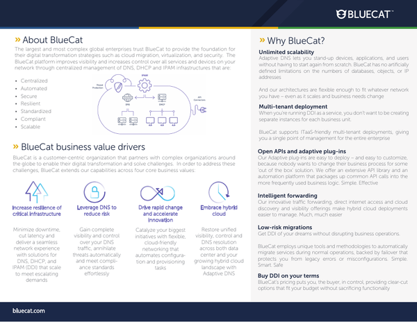 [Data Sheet] BlueCat MSP Partner