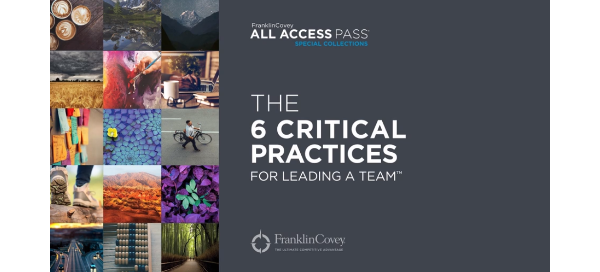 The 6 Critical Practices For Leading A Team - Webcast