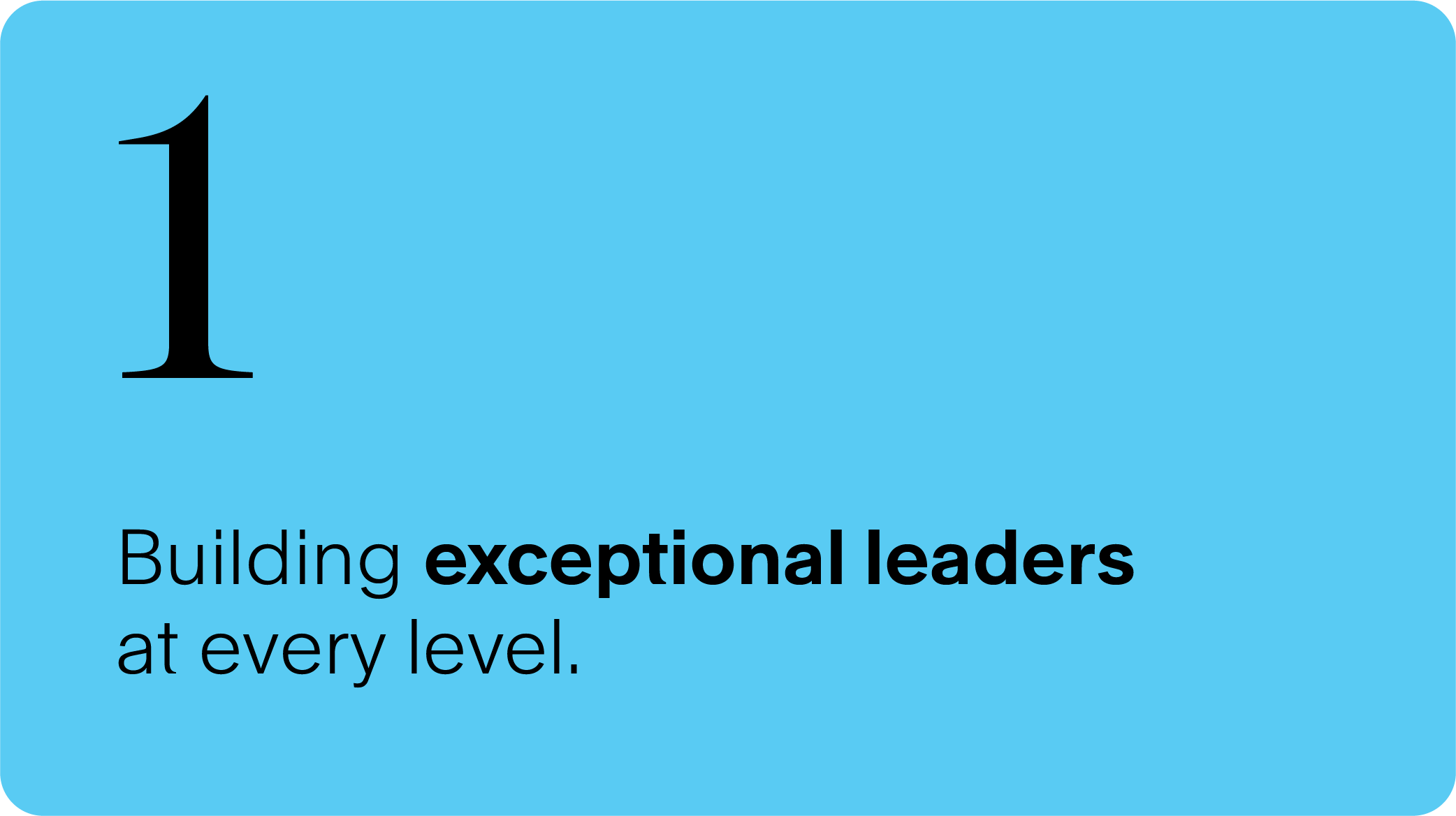 Build Exceptional Leaders at every level