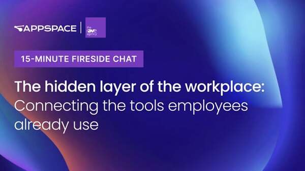 Webinar thumbnail for a 15-minute fireside chat titled 