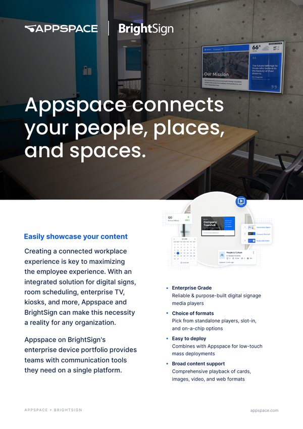 Appspace + BrightSign Overview