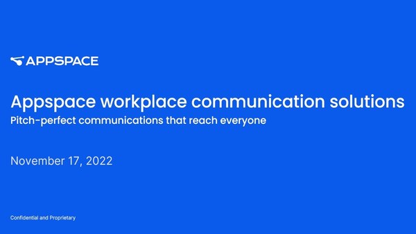 Appspace workplace communication solutions