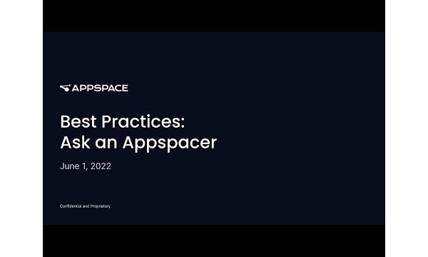 Best Practices: Ask an Appspacer!