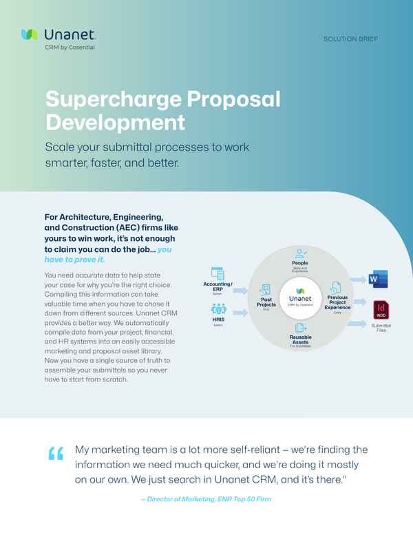 Unanet CRM Proposal Generation Solution Brief