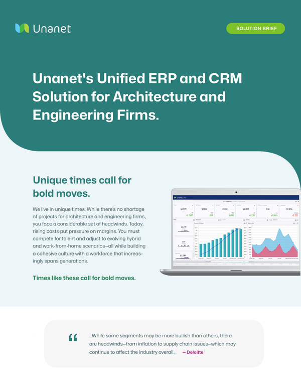 Unanet AE Unified ERP & CRM Product Brief