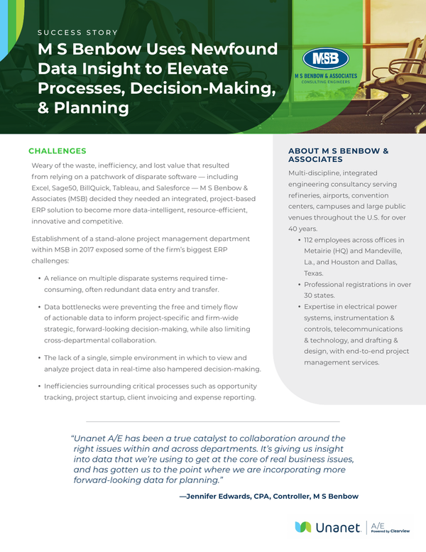 M S Benbow Uses Newfound Data Insight to Elevate Processes, Decision-Making, & Planning