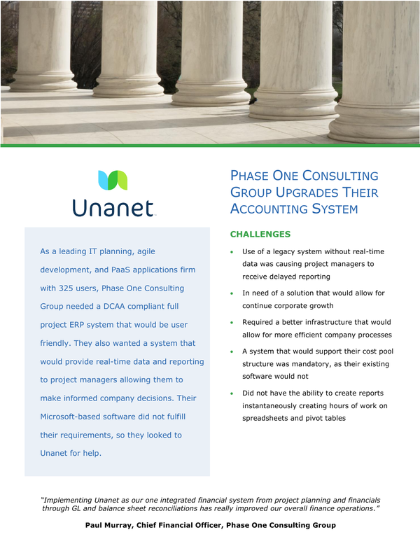 Phase One Consulting Group Upgrades Their Accounting System