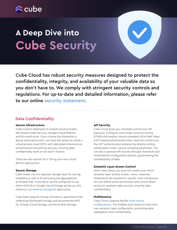 A Deep Dive into Cube Security