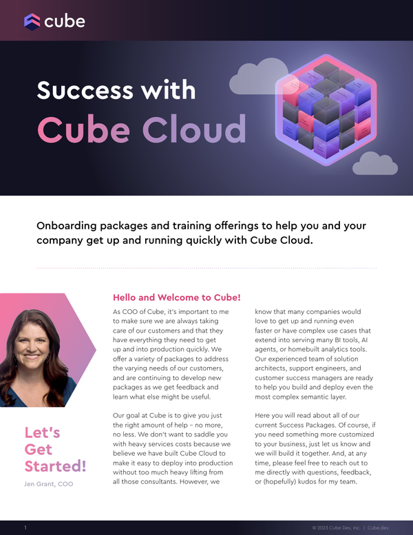 Success And Support With Cube Cloud