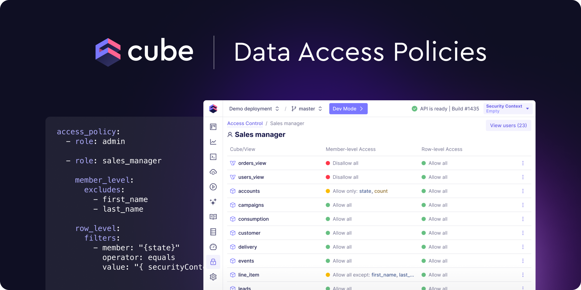 Introducing Data Access Policies in Cube Cloud