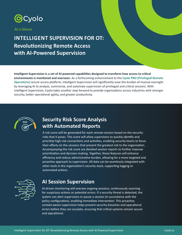 Introducing Intelligent Supervision for OT