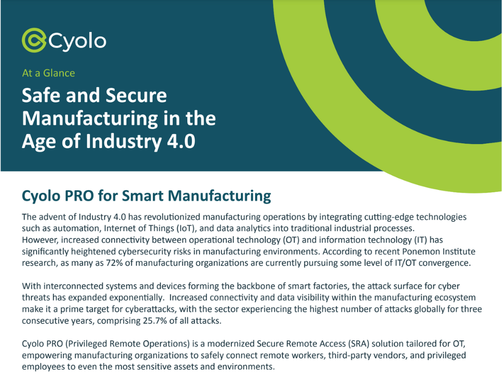 Cyolo PRO for the Manufacturing Industry