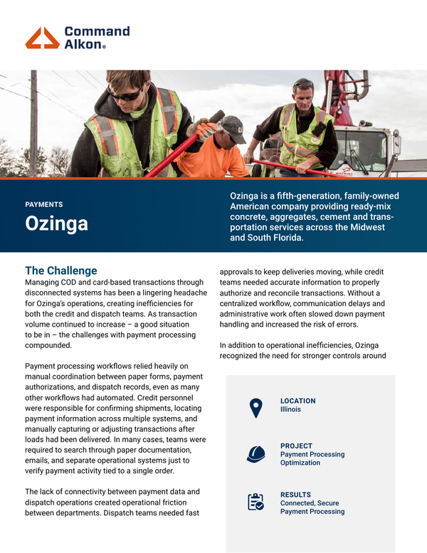 Ozinga | Payments Case Study