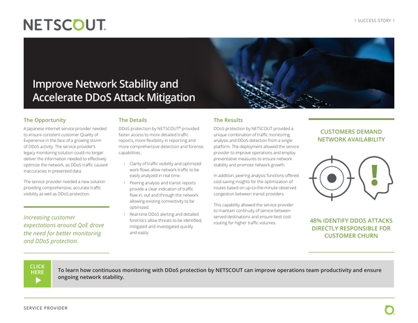 Improve Network Stability and Accelerate DDoS Attack Mitigation