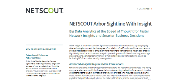 NETSCOUT Arbor Insight Data Sheet