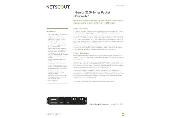 nGenius 2200 Series Packet Flow Switch