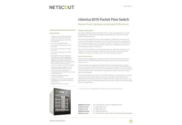 nGenius 6010 Packet Flow Switch
