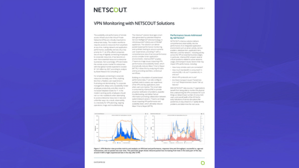 VPN Monitoring with NETSCOUT Solutions
